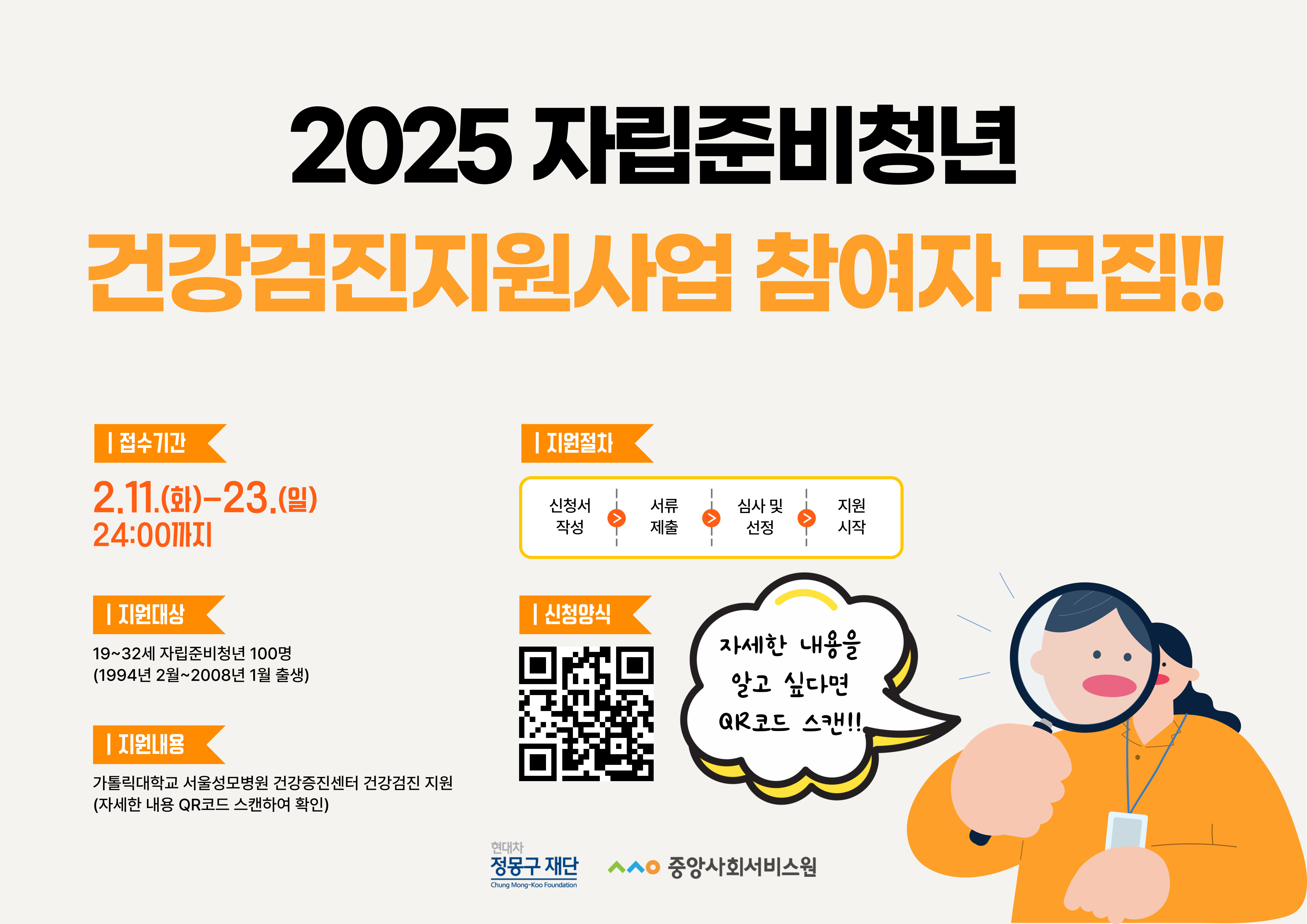 2025년 자립준비청년 건강검진지원사업(조기마감)